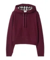 Burberry Short Cotton Hoodie In Red