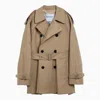 BURBERRY BURBERRY SHORT DOUBLE-BREASTED BEIGE TRENCH COAT WITH BELT WOMEN