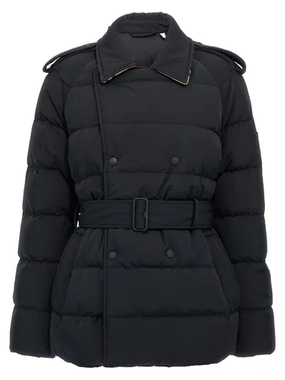 Burberry Short Down Jacket In Black