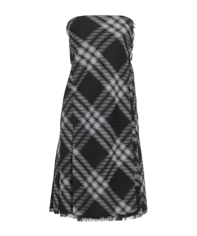 Burberry Short Dresses In Black