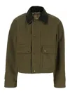 Burberry Ww Short Garment Washed Field Jacket In Green
