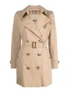 Burberry Women's Short Kensington Heritage Trench Coat In Beige