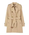 Burberry Kensington Quilted Short Org 2 Coat With Hood In Nude