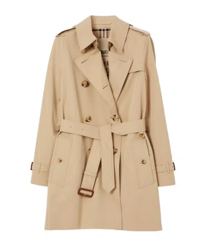 BURBERRY BURBERRY DOUBLE BREASTED BELTED-WAIST COAT