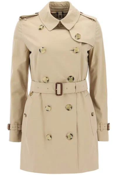 Burberry Short Kensington Heritage Trench Coat In Multicolor