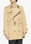 Burberry Heritage The Kensington Beige Trench Coat In Beige