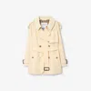 Burberry Short Lightweight Cotton Fitzrovia Trench Coat In White