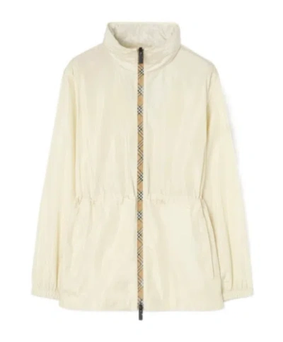 Burberry Short Nylon Blackpool Parka In Neutral