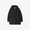 Burberry Kent Belted Parka Jacket With Detachable Hood In Blue