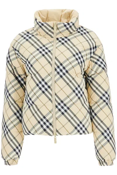 Burberry Reversible Cropped Check Jacket In Multi