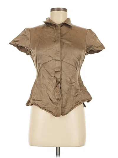 Pre-owned Burberry Short Sleeve Blouse In Tan