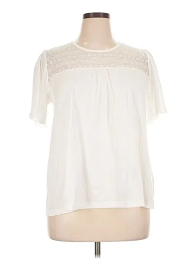 Pre-owned Burberry Short Sleeve Blouse In White