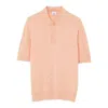 Burberry Short Sleeve Collar T-shirt In Pink/orange