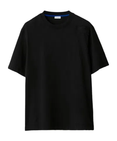 Burberry Short-sleeve Cotton T-shirt In Black