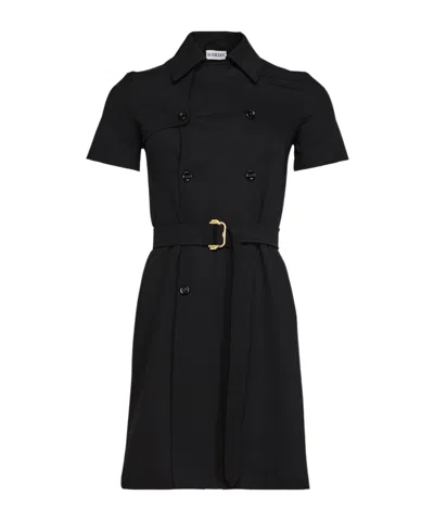 Burberry Belted Midi Dress In Black
