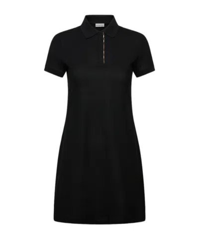 Burberry Short Sleeve Dress In Black
