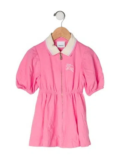 Pre-owned Burberry Babies' Short Sleeve Dress In Pink