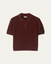 Burberry Short-sleeve Knit Polo Shirt