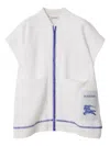 Burberry Short Sleeve Logo Patch Jacket In White