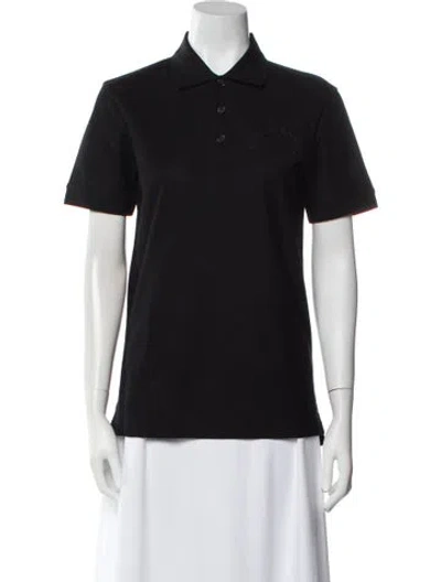 Pre-owned Burberry Short Sleeve Polo In Black