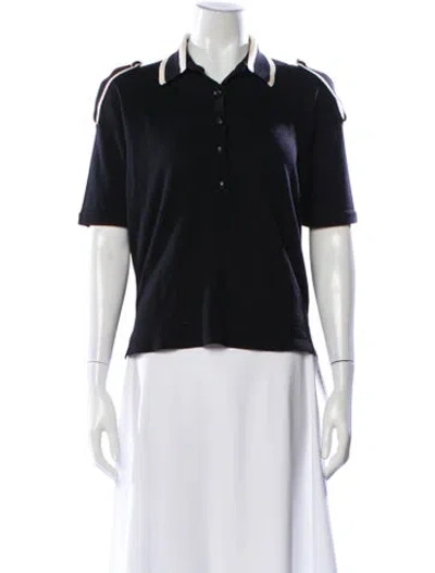 Pre-owned Burberry Short Sleeve Polo In Black