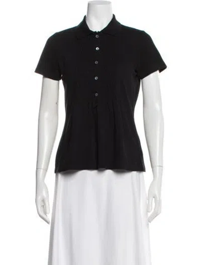 Pre-owned Burberry Short Sleeve Polo In Black