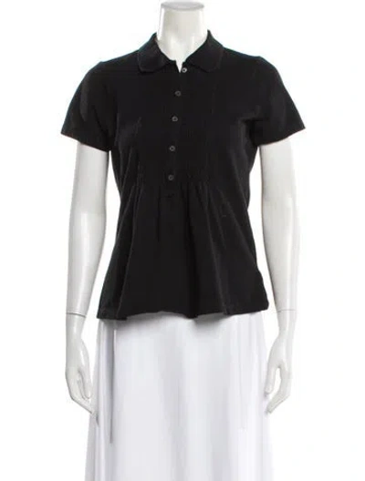 Pre-owned Burberry Short Sleeve Polo In Black