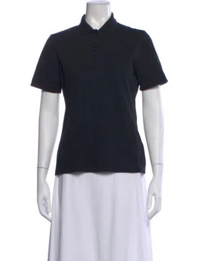Pre-owned Burberry Short Sleeve Polo In Black