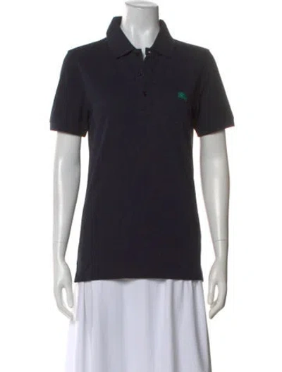 Pre-owned Burberry Short Sleeve Polo In Black