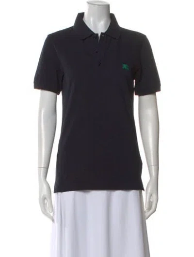 Pre-owned Burberry Short Sleeve Polo In Black