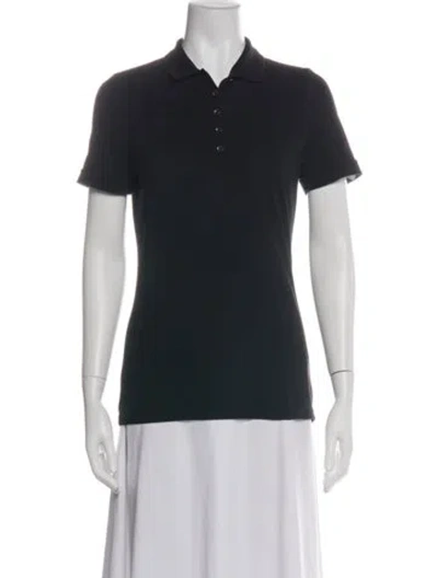 Pre-owned Burberry Short Sleeve Polo In Black