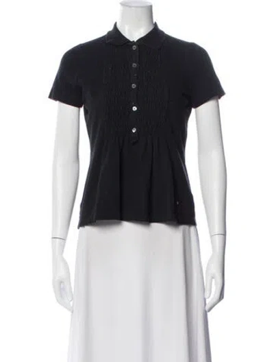 Pre-owned Burberry Short Sleeve Polo In Black