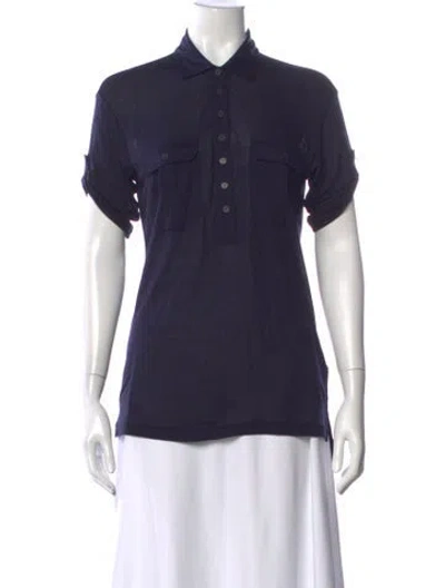 Pre-owned Burberry Short Sleeve Polo In Black
