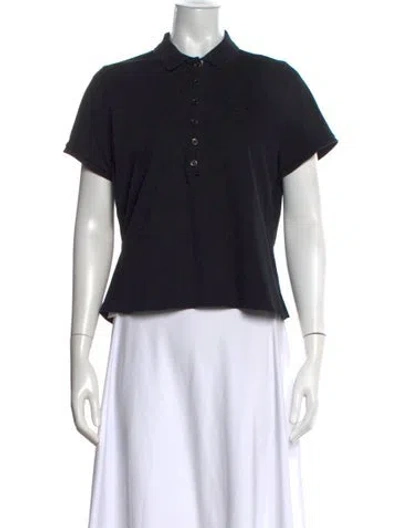 Pre-owned Burberry Short Sleeve Polo In Black