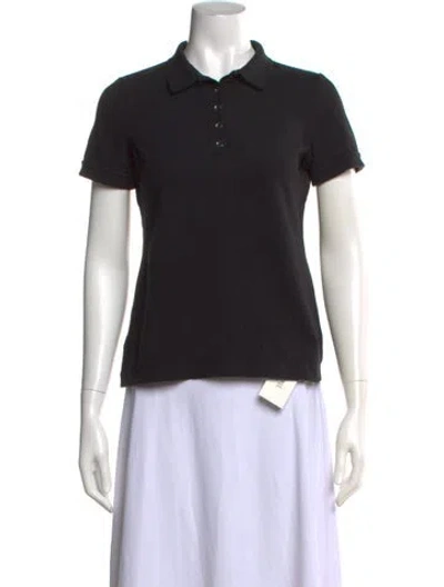 Pre-owned Burberry Short Sleeve Polo In Black