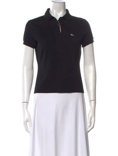 Pre-owned Burberry Short Sleeve Polo In Black