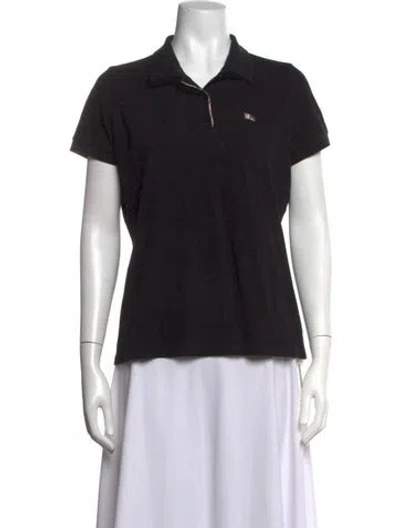 Pre-owned Burberry Short Sleeve Polo In Black