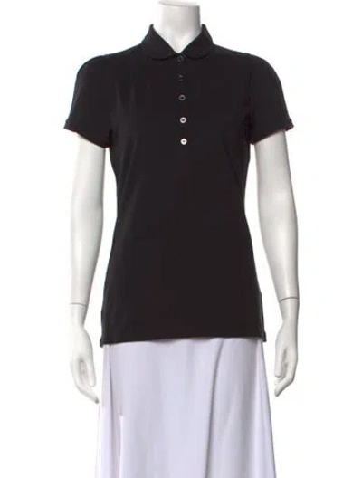 Pre-owned Burberry Short Sleeve Polo In Black