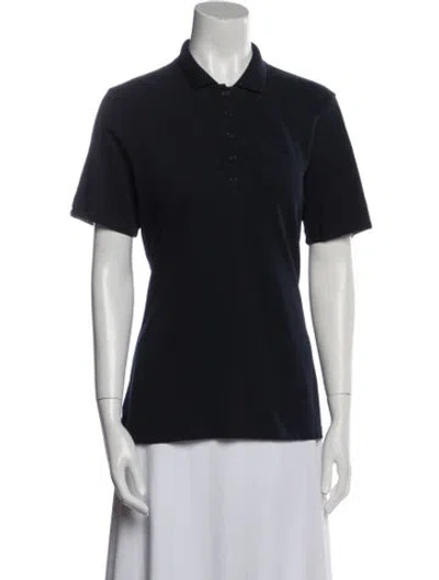 Pre-owned Burberry Short Sleeve Polo In Blue
