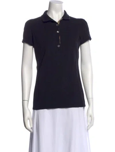 Pre-owned Burberry Short Sleeve Polo In Blue