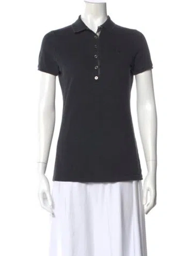 Pre-owned Burberry Short Sleeve Polo In Blue