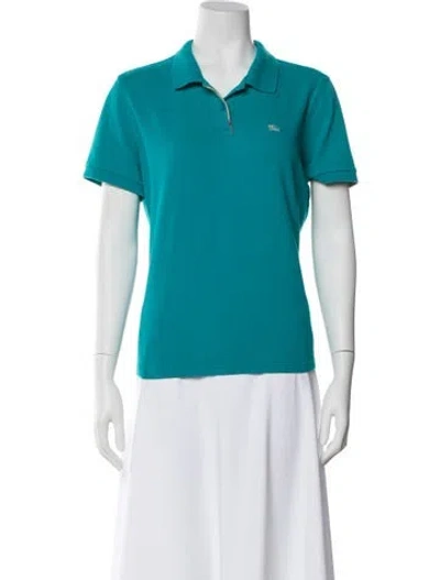 Pre-owned Burberry Short Sleeve Polo In Blue