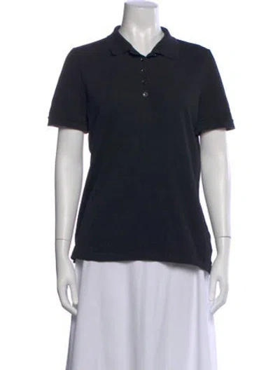 Pre-owned Burberry Short Sleeve Polo In Blue