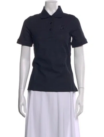 Pre-owned Burberry Short Sleeve Polo In Blue