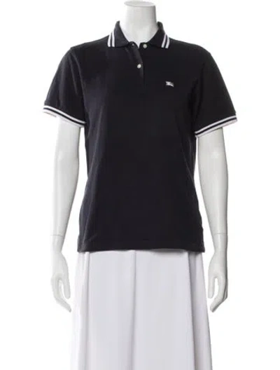 Pre-owned Burberry Short Sleeve Polo In Blue