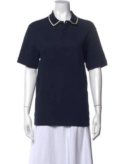 Pre-owned Burberry Short Sleeve Polo In Blue