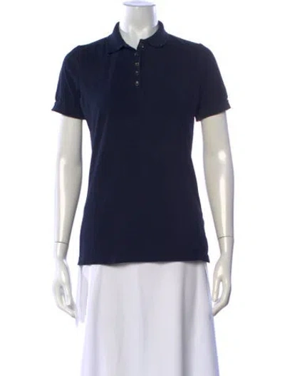 Pre-owned Burberry Short Sleeve Polo In Blue