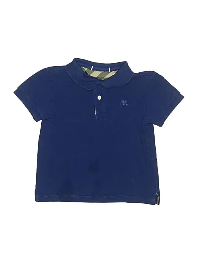 Pre-owned Burberry Kids' Short Sleeve Polo In Blue