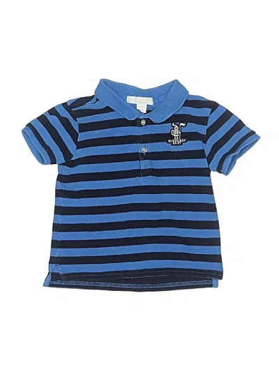 Pre-owned Burberry Kids' Short Sleeve Polo In Blue