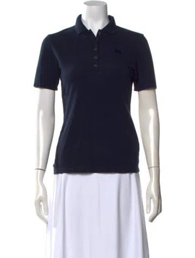 Pre-owned Burberry Short Sleeve Polo In Blue